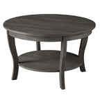 Table basse ronde avec étagère American Heritage de Convenience Concepts