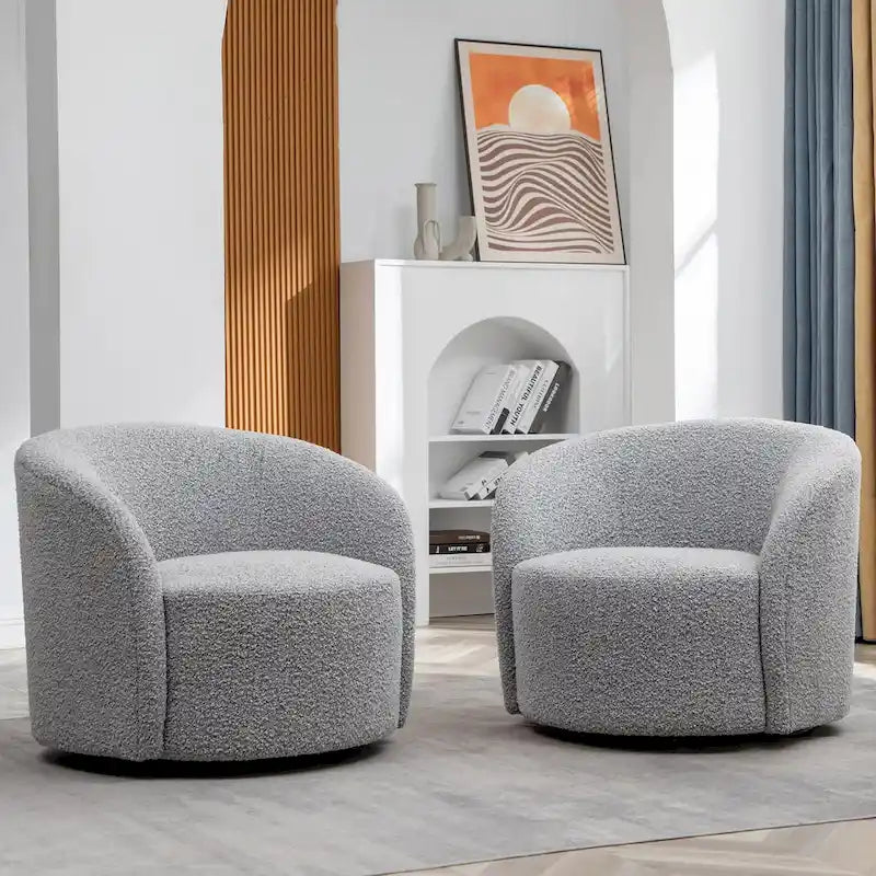 Fauteuil pivotant rembourré KINWELL de 86 cm de large (lot de 2)