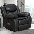 Fauteuil inclinable massant et chauffant en cuir, assise large et durable