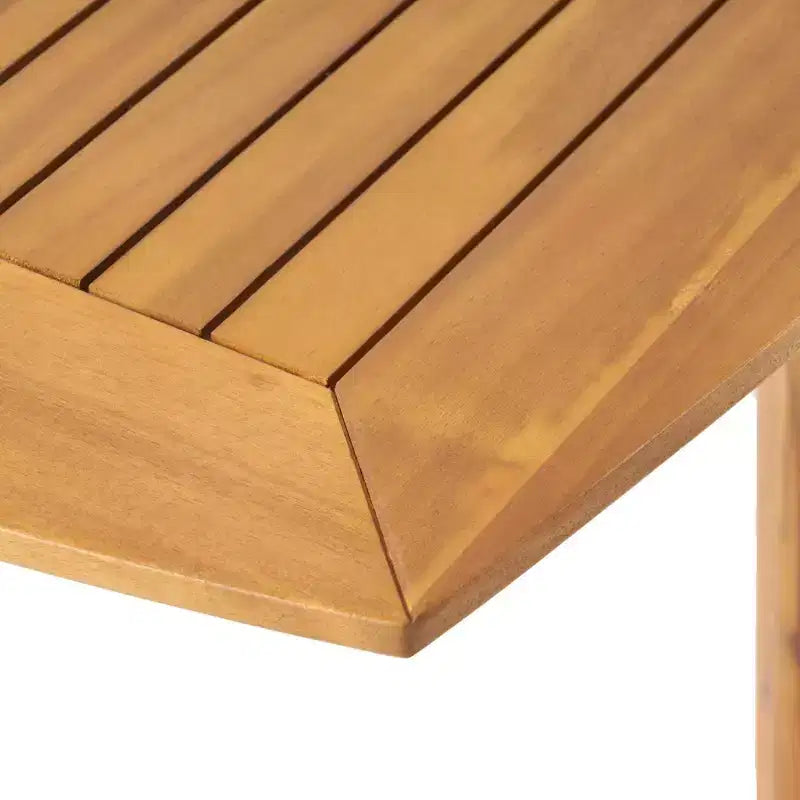 Ensemble de salle à manger d'extérieur 7 pièces extensible avec chaises empilables, table en bois d'acacia