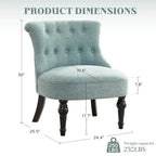 Fauteuil d'appoint confortable sans accoudoirs pour le salon