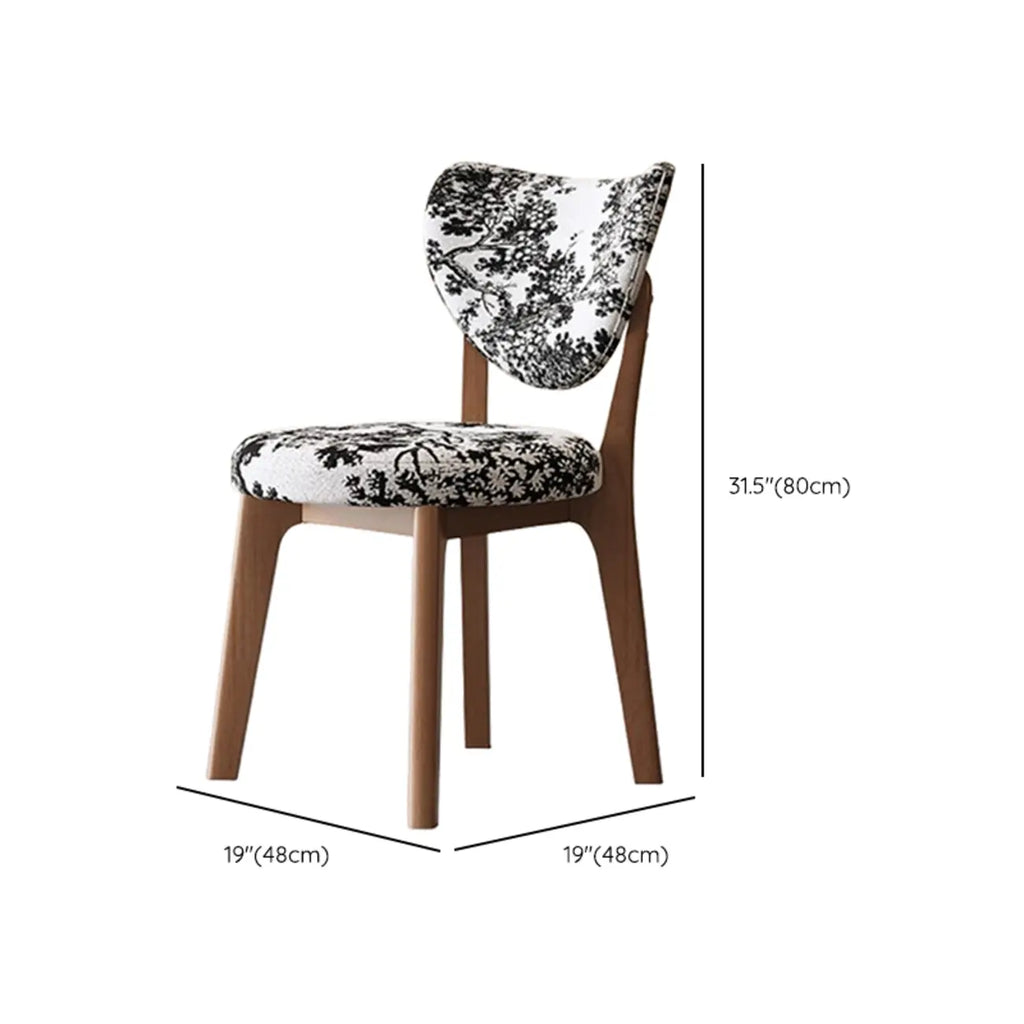 Chaise de salle à manger sans accoudoirs moderne en similicuir à dossier haut