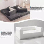 Canapé-lit convertible 5-en-1 80,7 po – Velours côtelé, 544 kg, aucun assemblage