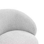 Fauteuil d'appoint pivotant Spruce&Spring en tissu avec base en bois