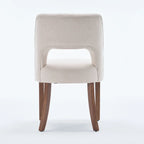 Lot de 4 chaises de salle à manger tapissées de tissu