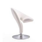 Fauteuil pivotant en mélange de laine et chrome Curl de Manhattan Comfort (lot de 2)
