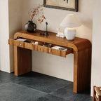 Console rustique Whisen Table d'entrée Table d'appoint avec tiroir à façade cannelée