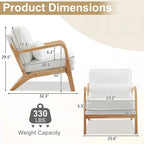 Fauteuil d'appoint rembourré Mid-Century Modern