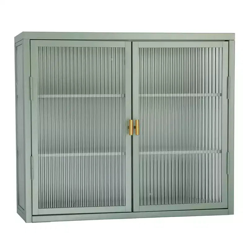 Armoires murales doubles en verre avec suffisamment d'espace de rangement, étagères amovibles, armoire murale, coffre de rangement à outils pratique
