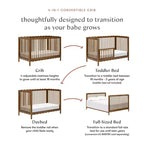 Lit de bébé convertible 4-en-1 Swell de Babyletto avec kit de conversion en lit de tout-petit