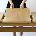 Ensemble de salle à manger 9 pièces pour 8 personnes, table à tréteaux extensible avec chaises rembourrées aux pieds en bois massif-Panipeachy