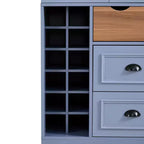 Garde-manger de cuisine autoportant Whisen de 180 cm de haut, grand buffet de salle à manger avec 4 portes pliantes, étagères, porte-bouteilles