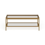 Table basse Alexis en métal et verre
