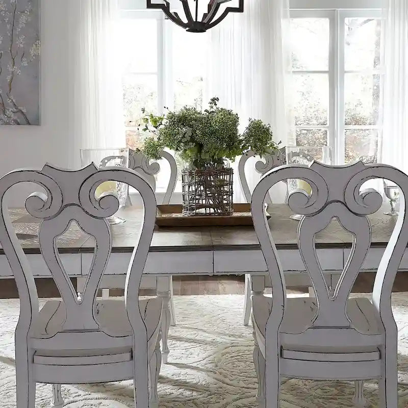 Chaise d'appoint à dossier droit Splat de Magnolia Manor (lot de 2)