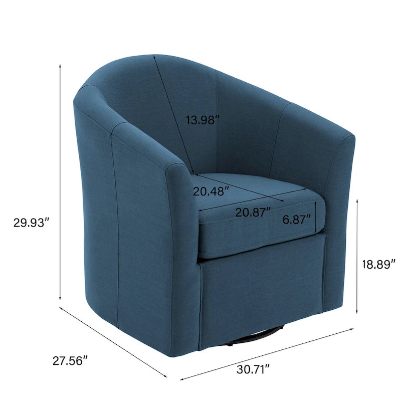 Lot de 2 fauteuils pivotants modernes avec accoudoirs pour salon