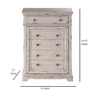 Ensemble de chambre à coucher Palisade 5 pièces blanc antique