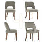 Lot de 4 chaises de salle à manger tapissées de tissu