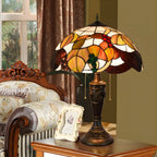HomeyFad Lampe de table à 2 lumières dôme en verre inoxydable vintage
