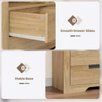 Bibliothèque haute de 72 po avec 4 tiroirs, étagère de rangement autoportante de style campagnard pour chambre à coucher, salon, bureau à domicile