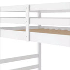 Lit superposé bas, Lit superposé en bois avec échelle, Lit superposé avec garde-corps complets