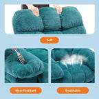 Fauteuil inclinable manuel, fauteuil inclinable ergonomique en tissu respirant avec poches latérales, canapé individuel, adapté au salon et à la chambre à coucher