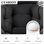 FINCATI Fauteuil Œuf d'intérieur, Fauteuil Œuf d'extérieur 200 kg, Fauteuil Œuf surdimensionné avec pouf, Fauteuil Œuf de luxe confortable avec repose-pieds