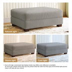 Pouffe d'appoint oversize en velours côtelé moderne