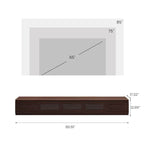 Meuble TV minimaliste avec tiroirsConsole multimédia en bois massif avec placards, porte abattante, placage noyer, entièrement assemblé