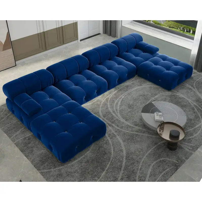 138 Canapé sectionnel modulable convertible, canapés et sofas minimalistes en velours en forme de U