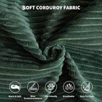 Canapé-lit de sol en velours côtelé avec oreillers, accoudoirs et dossier convertibles, adapté aux salons, chambres et appartements.