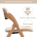 Chaises de salle à manger pliantes empilables en bois avec sièges rembourrés (lot de 4)