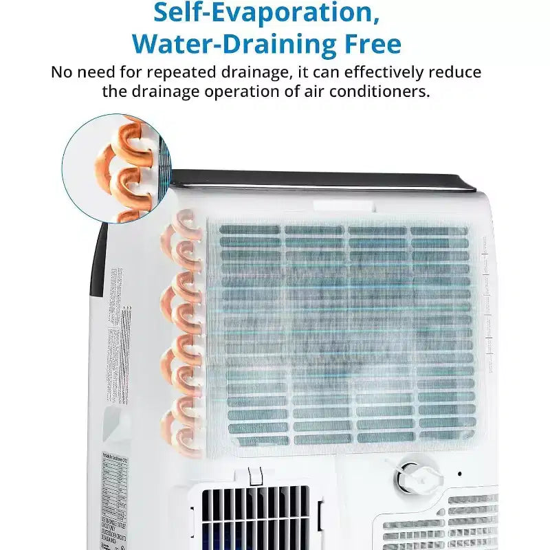 Climatiseur portable 14 000 BTU, unité de climatisation 3-en-1 pour pièces jusqu'à 70 m² avec déshumidificateur