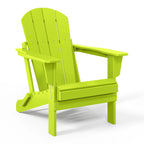 Chaise Adirondack pliante d'extérieur tout temps Polytrends Laguna résistante à la décoloration pour patio
