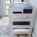Lit superposé double en bois massif Plank+Beam pour adulte