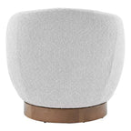 Fauteuil d'appoint pivotant Spruce&Spring en tissu avec base en bois