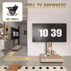 Meuble TV pour téléviseurs de 32 à 75 pouces, Chariot TV mobile à hauteur réglable avec tiroir et roulettes pour salon, chambre, bureaux -ModernLuxe