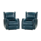 Fauteuil inclinable électrique Eduardo en cuir véritable avec port USB (ensemble de 2)