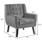 Lot de 2 fauteuils de salon en velours avec accoudoirs
