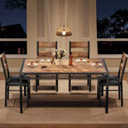 Ensemble table à manger pour 4 personnes, avec 4 chaises rembourrées, ensemble de 5 pièces de table de cuisine en bois avec protecteur de coin pour cuisine, appartement, petit espace.