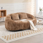 GDFStudio - Canapé paresseux 2 places en chenille Laurel avec mousse haute densité et confort surdimensionné