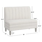Ensemble de banquette rembourrée 3 pièces Lifestorey Kerrington à dossier capitonné