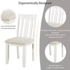 Ensemble de salle à manger extensible de style ferme pour 6 personnes, table rectangulaire et 6 chaises rembourrées