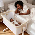 Berceau à roulettes – Beige / Gris / Rose, cododo, pour 1 bébé