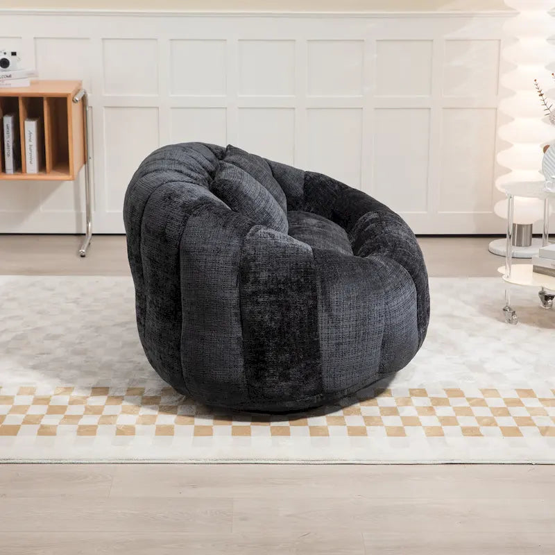 GDFStudio - Canapé paresseux 2 places en chenille Laurel avec mousse haute densité et confort surdimensionné