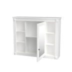 Meuble-lavabo de salle de bain moderne de 91 cm avec lavabo et armoire de toilette, 2 portes et 2 tiroirs