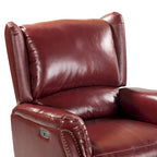 Fauteuil inclinable électrique Eduardo en cuir véritable avec port USB (ensemble de 2)
