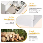 Grande commode à 6 tiroirs Karl Home pour chambre à coucher et commode à tiroirs avec construction robuste en bois, organisateur de rangement pour placard, en blanc