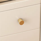 Table de chevet étroite en bois blanc à 2 étagères