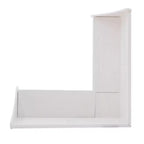 Banquette de coin-repas Linon Tobin traditionnelle en bois massif sans dossier avec coussin blanc - Linon