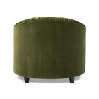Jennifer Taylor Home Serena fauteuil d'appoint avec dossier capitonné et franges, velours performant vert olive, 80 cm